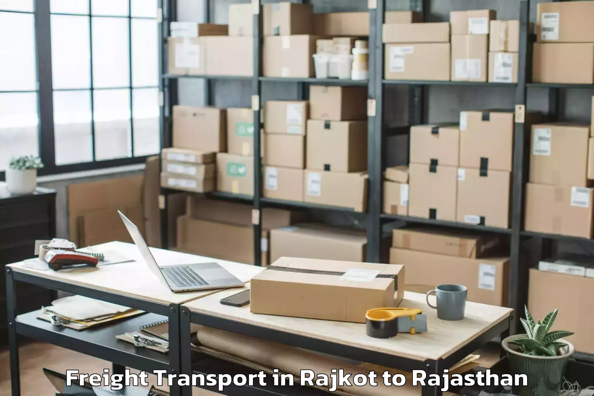 Book Rajkot to Bandikui Freight Transport